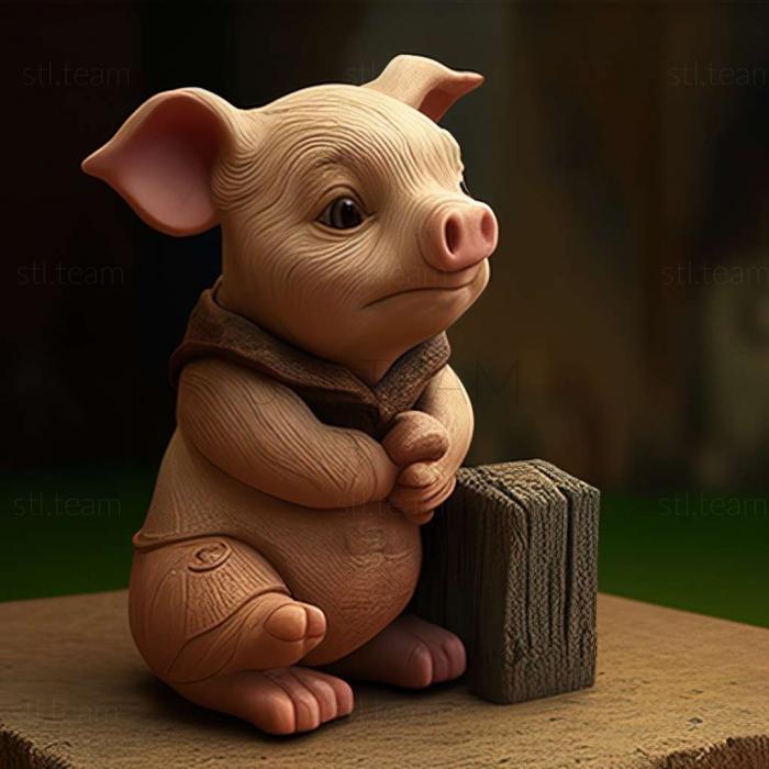 Piglet from The Adventures of Vinnie